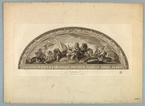 Dekorationer av Lebrun och Mignard på slottet i Versailles av Unknown artist
