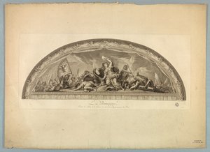 Dekorationer av Lebrun och Mignard på slottet i Versailles av Unknown artist