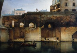 Rivning av det gamla Hôtel-Dieu; "cagnards", 1878 (olja på duk) av Unknown artist