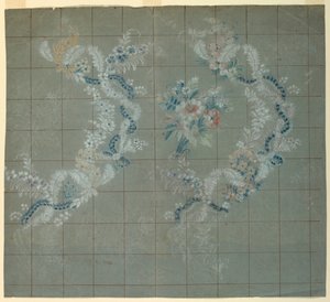 Design för Silk Brocade av Unknown artist