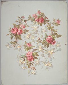 Design för tapeter och textilier: Blommor av Unknown artist