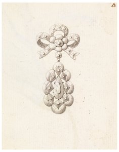 Design för en brosch av Unknown artist