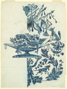 Design för en Silk Damask av Unknown artist