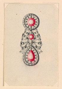Design för ett örhänge av Unknown artist