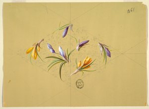 Motiv för tapeter och textilier: Blommor av Unknown artist