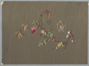 Motiv för tapeter och textilier: Blommor av Unknown artist