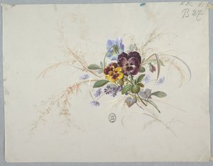 Motiv för tapeter och textilier: Blommor av Unknown artist