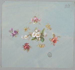 Motiv för tapeter och textilier: Blommor av Unknown artist