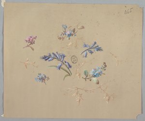 Motiv för tapeter och textilier: Blommor av Unknown artist