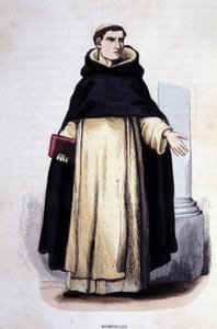Dominikanska. Gravyr från ett album på religiösa beställningar, Paris av Unknown artist