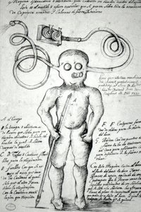 Teckning föreställande en man klädd i kostym. Peru av Unknown artist
