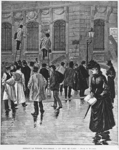 Under valperioden, i Paris; affischklistermärken under valet den 27 januari 1889, som kulminerade i bagerikampanjen - Musee Carnavalet. av Unknown artist