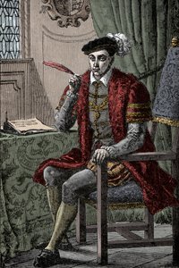 Edward VI skriver sin dagbok - kung Edward VI (1537-1553) skriver sin dagbok av Unknown artist