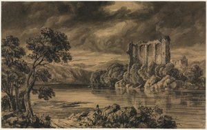 Egremont Castle, Cumberland av Unknown artist
