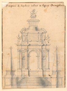 Upphöjning av ett gravmonument av Unknown artist