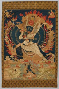 Broderi: Yama och Consort av Unknown artist