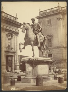 [Ryttarstaty av kejsar Marcus Aurelius, Piazza Del Campidoglio, Rom]. av Unknown artist