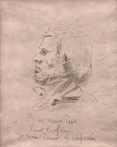 Eugene Delacroix. (teckning, cirka 1850) av Unknown artist