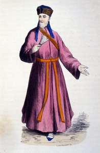 Fader Matteo Ricci (1552-1610), italiensk jesuit, grundare av den katolska missionen i Kina av Unknown artist