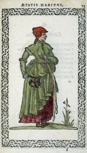 Femme Flemish - i "" Habits et effigies"" av Jean Sulperius av Unknown artist