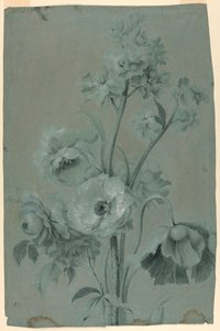 Blommig design av Unknown artist