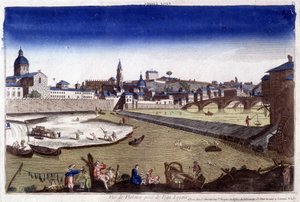 Florens och floden Arno på 1700-talet. av Unknown artist