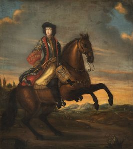 Frederic IV de Holstein Gottorp a cheval - Porträtt av Fredrik IV (1671-1702), hertig av Holstein-Gottorp till häst, anonym . Olja på duk av Unknown artist