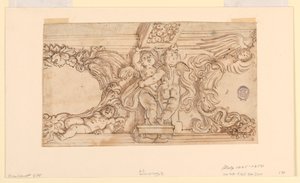 Frisera med Putti och medaljonger av Unknown artist