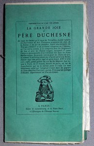 Franska revolutionen: omslag till "" La grande joie du Pere Duchesne"" omkring 1790. Privat samling av Unknown artist