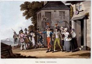Franska värnpliktiga, cirka 1814 - i "" Historiska, militära och marina anekdoter och incidenter som anlände till Storbritanniens och deras allierades vapen och slutade i Waterloo" av Edward Orne av Unknown artist