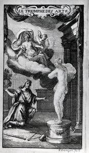 Frontispice av "" Le Triomphe des Arts"" Libretto av Antoine Houdar (eller Houdart) de La Motte (1672 -1731) Musik av Michel de la Barre. 1700. av Unknown artist