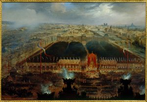 Konstitutionens dag på Place de la Concorde den 12 november av Unknown artist