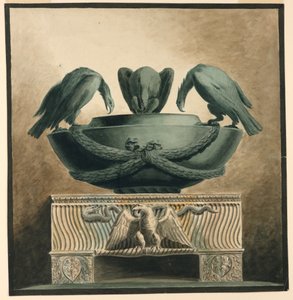 Begravningsfartyg med tre av Unknown artist
