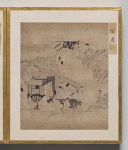 Gatehouse från Album of Illustrations for Tale of Genji av Unknown artist