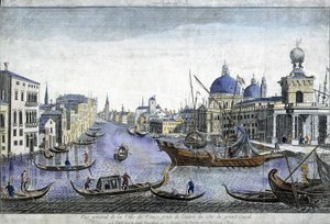 Översikt över Venedig - gravyr av Unknown artist