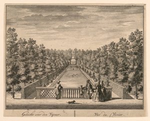 Utsikt över dammen; Vue du Vivier av Unknown artist