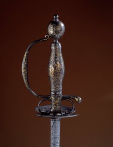 1700-talets guld och vapenvakt i delvis guldsilver. Paris, Dekorativ konst av Unknown artist