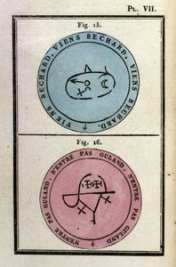 Grimoire av påven Honorius brukade tillkalla demoner. Ed. av 1760. av Unknown artist