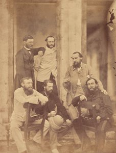 [Grupporträtt av militära officerare, Indien] av Unknown artist