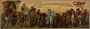 Hans Makarts procession genom staden Wien av Unknown artist