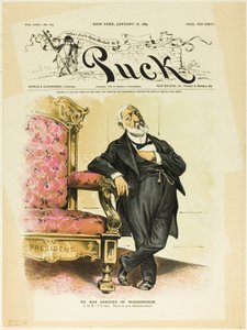 Han har anlänt till Washington, från Puck av Unknown artist