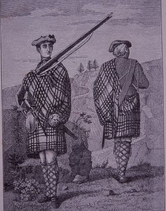 Höglandssoldater senare 1700-talet av Unknown artist