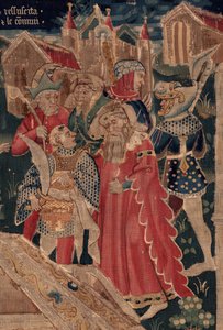 Historia om Saint Piat och Saint Eleuthère, scen 12: Uppståndelsen av tribunens dotter Detalj. av Unknown artist