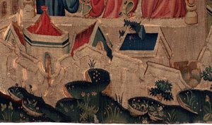 Historia om Saint Piat och Saint Eleuthère, scen 9 Saint-Éleuthère bekräftas som biskopen av Tournai (Au boin saint l