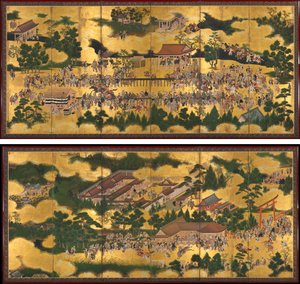 Hästkapplöpning vid Kamo Shrine av Unknown artist