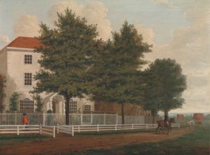Hus på en allmänning av Unknown artist