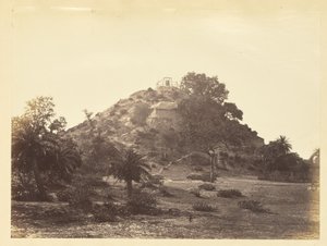 [Hydda på en bergssluttning, Indien] av Unknown artist