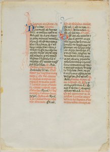 Illuminerat manuskript Blad av Unknown artist