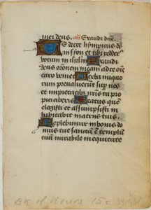 Illuminerat manuskript Blad från en timbok av Unknown artist