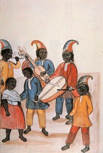 Indisk dans, från boken "Trujillo del Peru" eller "Códice Martínez Compañón", av Baltazar Martinez Compañón y Bujanda, biskop av Trujillo (1782-1785) av Unknown artist